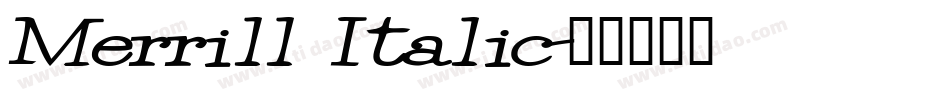Merrill Italic字体转换
